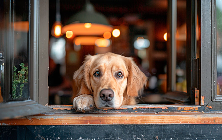 Bar con perro